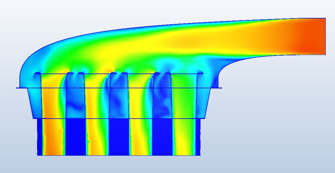 Airbox static flow CFD analysis — photograph