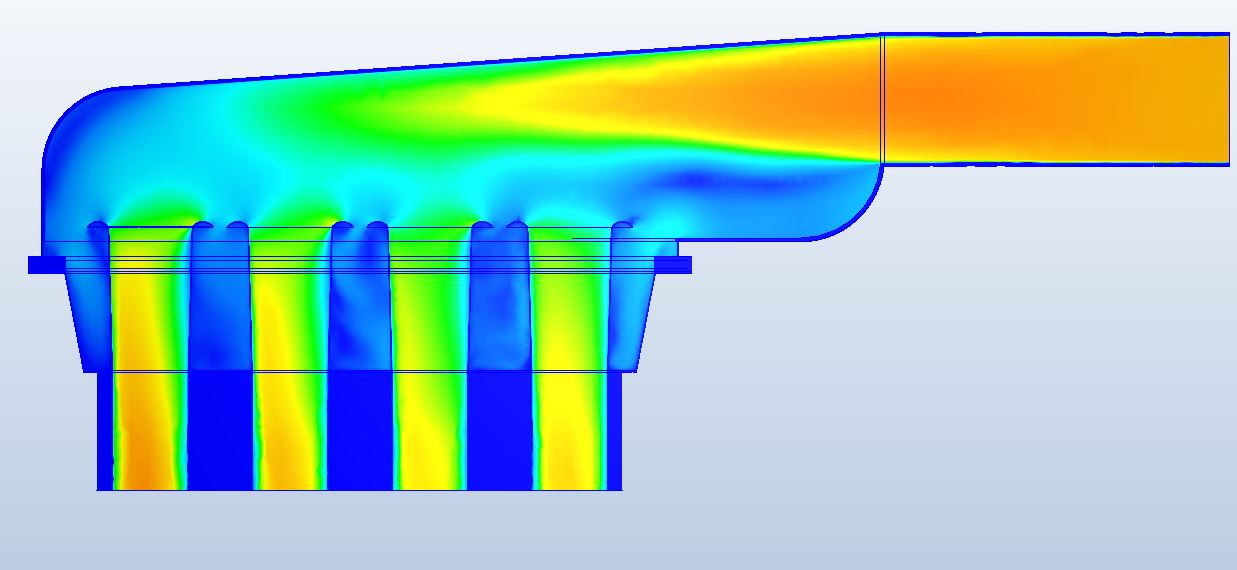 Airbox static flow CFD analysis — photograph