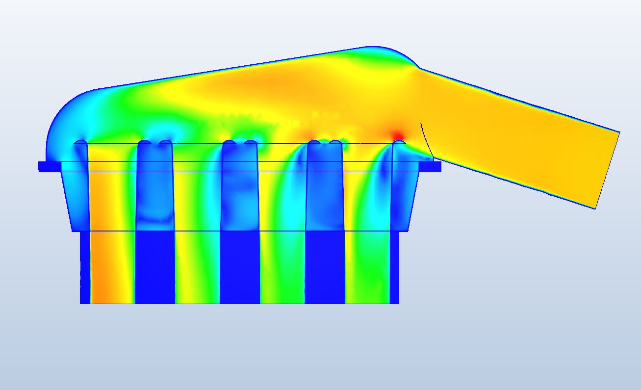 Airbox static flow CFD analysis — photograph